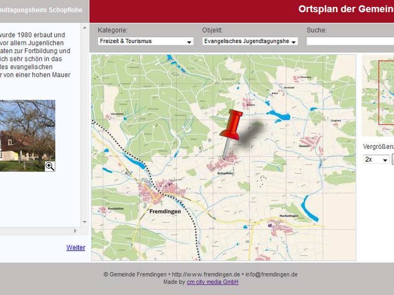 Gemeinde Fremdingen Orts & Satellitenplan